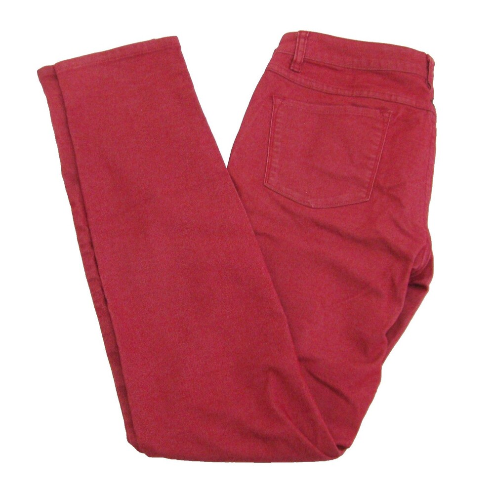 Prana Red Jeans Womens Size 8 Denim Pants 5 Pockets Zipper Fly Straight Leg